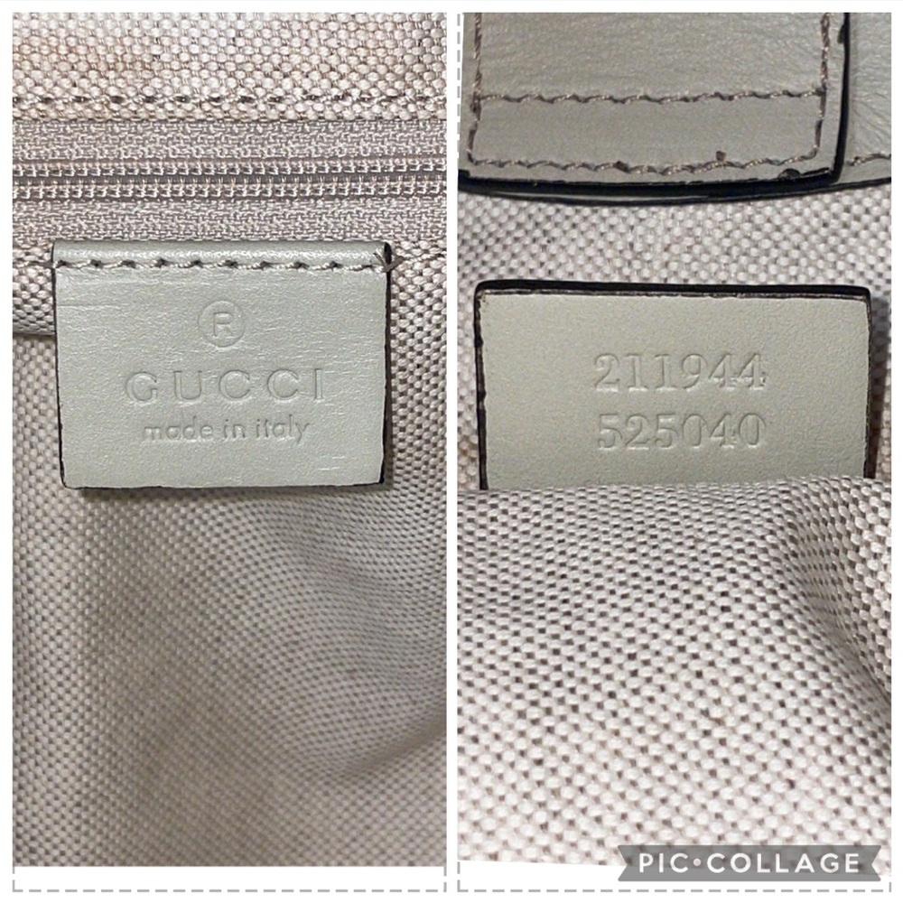Gucci GG Guccissima Sukey Medium Leather Shoulder Tote Bag Purse in Cream - Picture 15 of 16